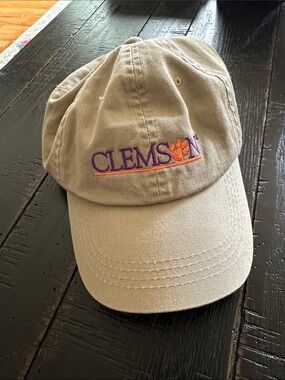 Clemson Embroidered Khaki Baseball Cap